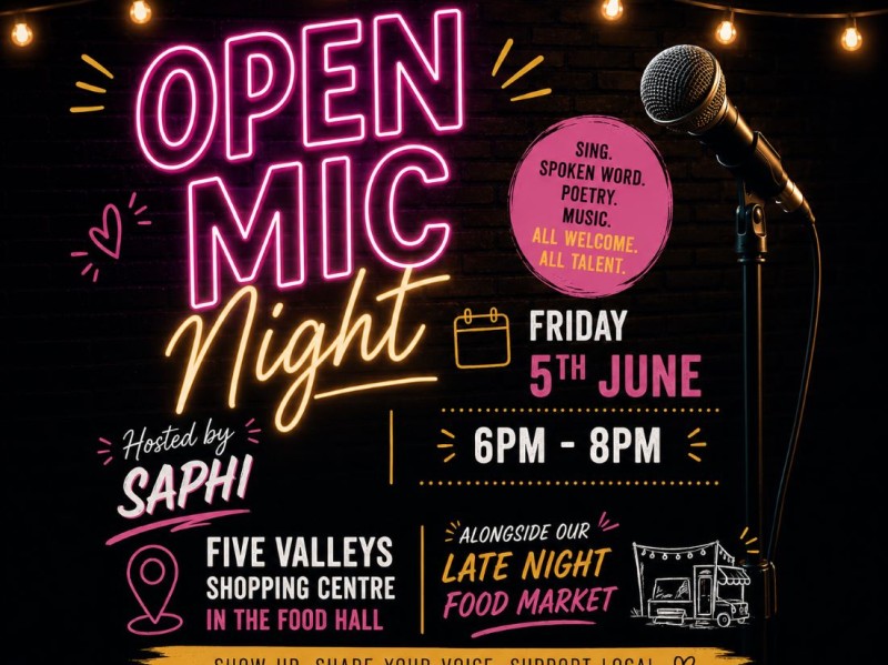 Open Mic Night at the Five Valleys Food Hall 